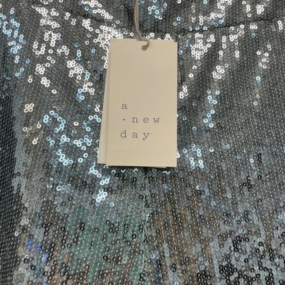 A New Day Women's Relaxed Leg High Rise Sequin Trouser Pants Size 6 - Picture 4 of 6